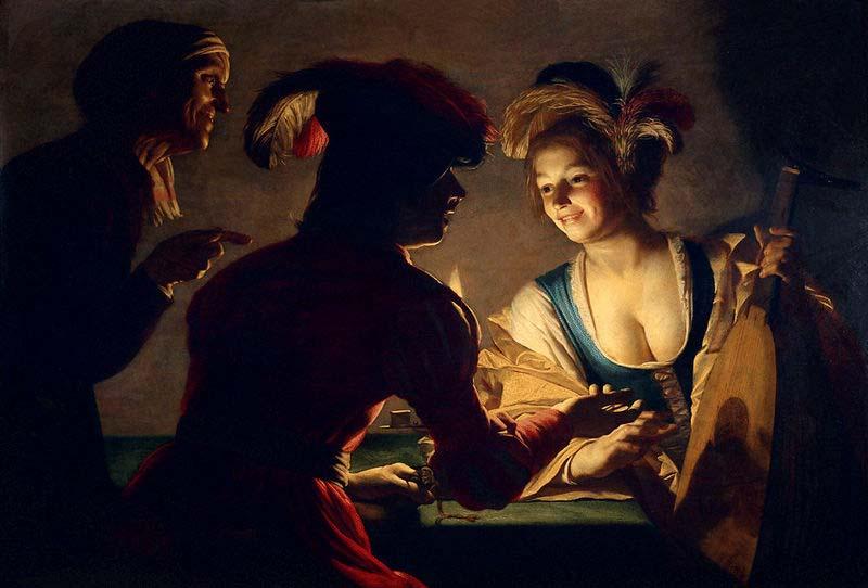 Gerard van Honthorst The Matchmaker by Gerrit van Honthorst France oil painting art